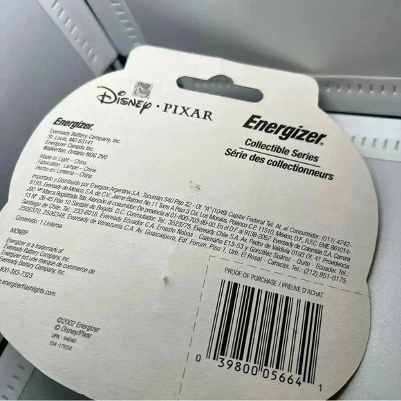 Disney Pixar monsters inc energizer 2002 squeeze me boo light-package new - Picture 2 of 4